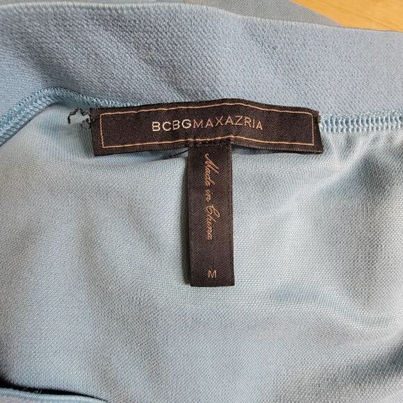 BCBGMaxazria Jaymee Elastic Waist Maxi Skirt Blue Breeze Size Medium - Picture 4 of 11